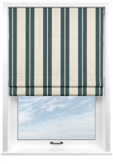 The British Stripe Co. Edward, Teignbridge No.1 - Twist&Fit Roman Blind